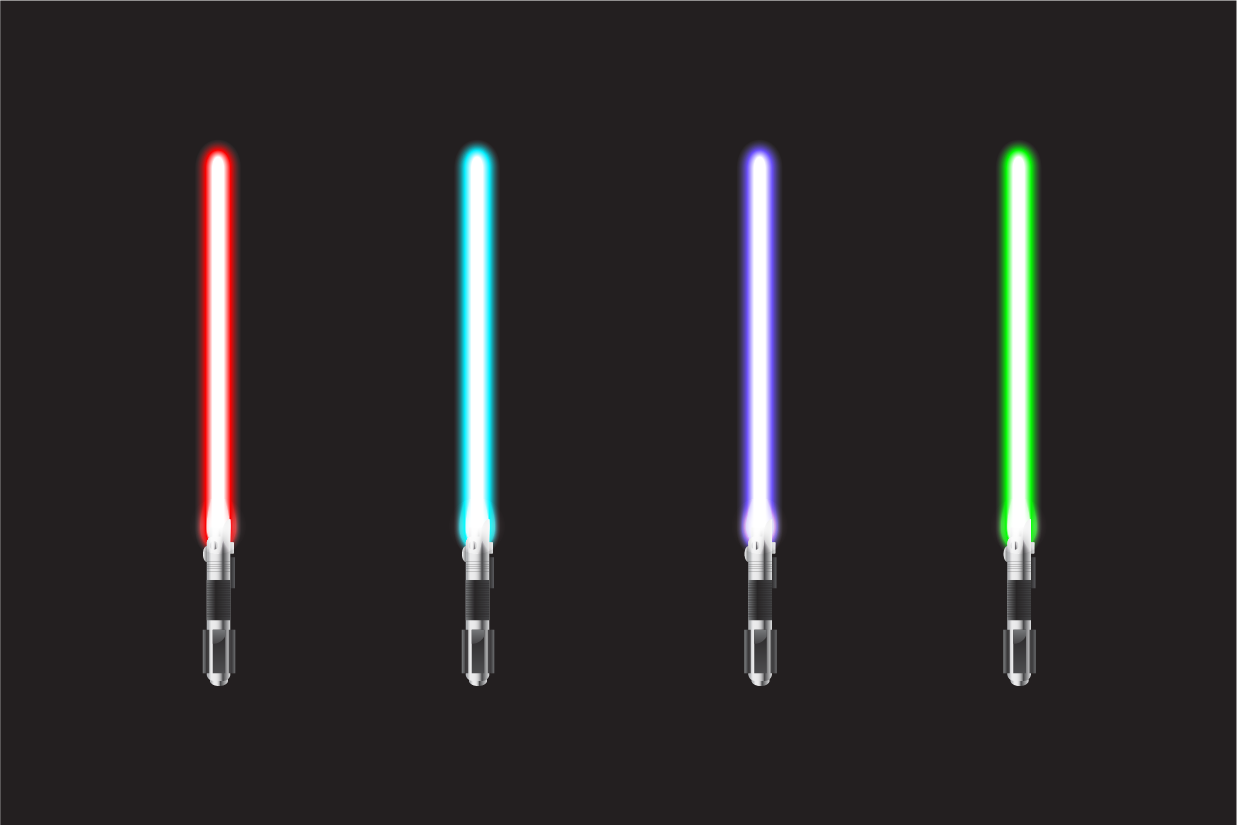 colorful light sabers